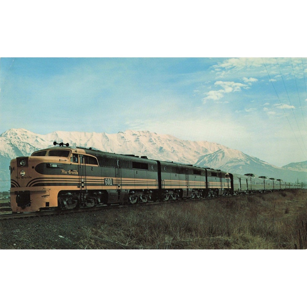 D&RGW Denver & Rio Grande Western #601 Diesel Locomotive Postcard Draper UT 1972